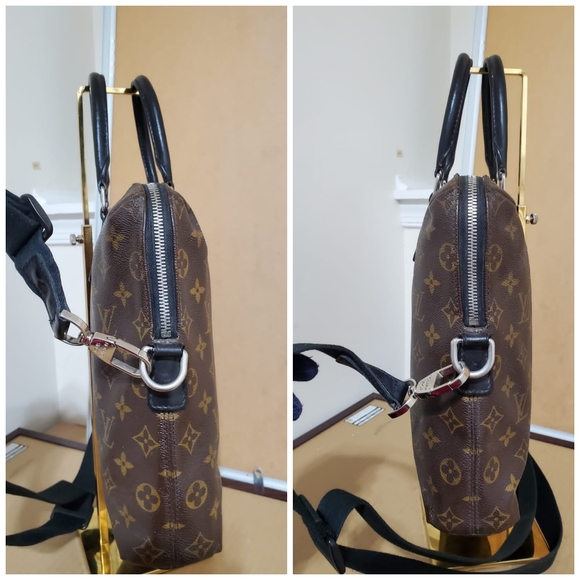 LOUIS VUITTON Monogram Macassar Porte-Documents Jour Bag - Picture 6 of 11